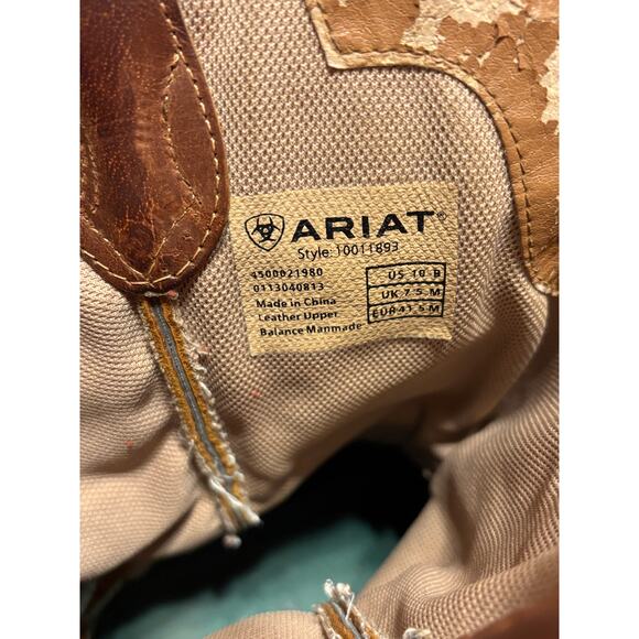 Ariat Round Up Women’s 10B Square Toe Western Cowboy Boots - Picture 9 of 13